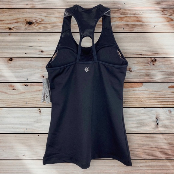 Athleta Spiral Support Tank Top Black Racerback XXS - Picture 4 of 5